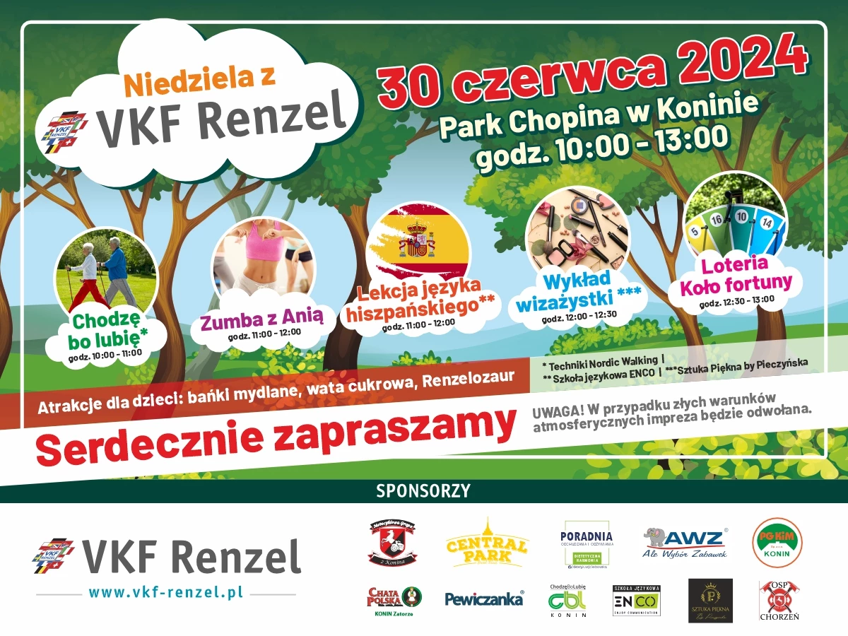 Niedziela z VKF Renzel w Parku Chopina w Koninie