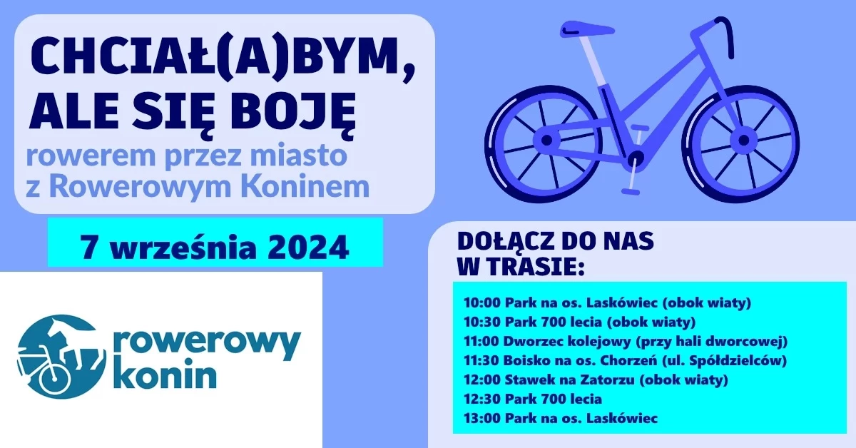 Rowerem przez miasto z Rowerowym Koninem