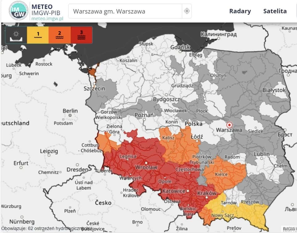 Stan rzek w Wielkopolsce. Zbiornik Jeziorsko, Warta i Prosna monitorowane