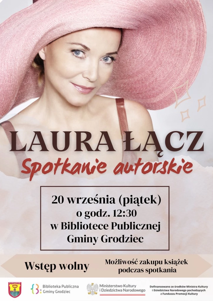 Spotkanie autorskie z Laurą Łącz - Biblioteka Publiczna Gminy Grodziec