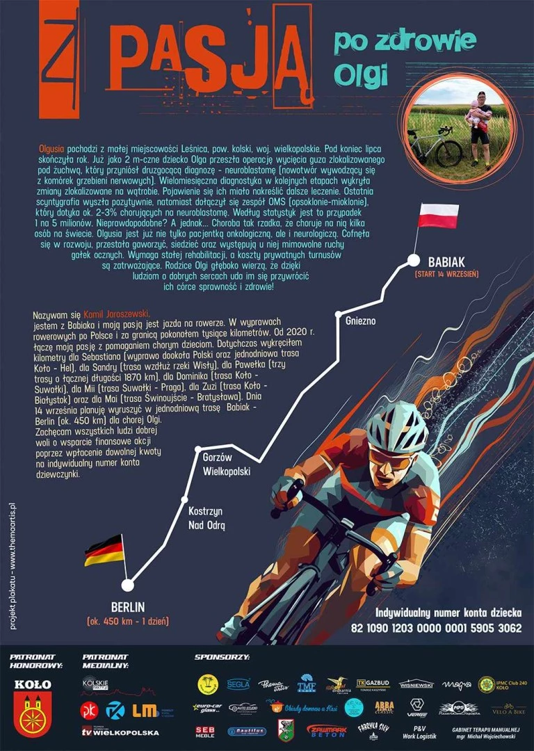 Rowerowa wyprawa i koncert charytatywny. Niezłomny cyklista z misją