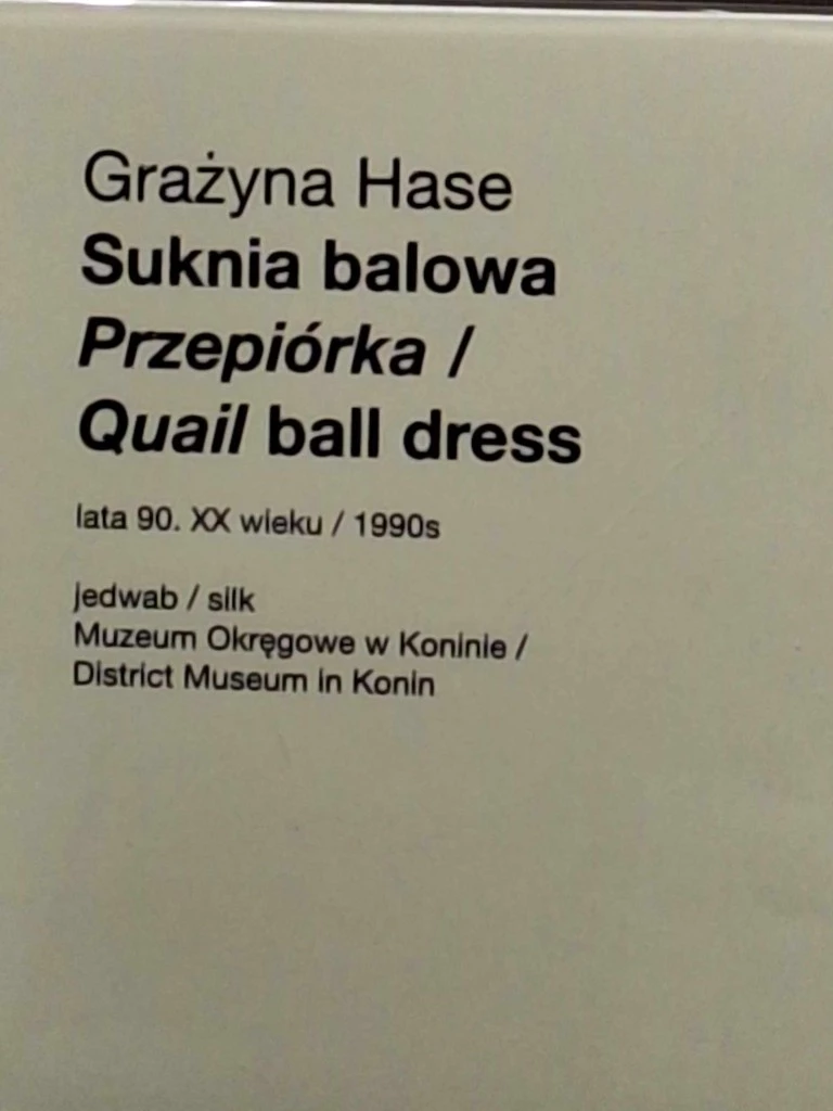 Suknia z kolekcji konińskiego muzeum 