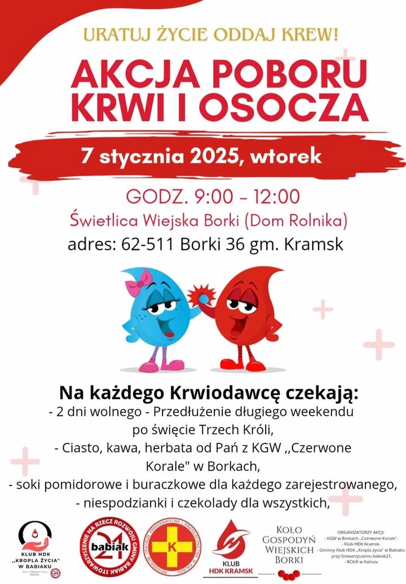 7 stycznia pierwsza akcja krwiodawstwa w regionie. Potrzeba grup Rh-