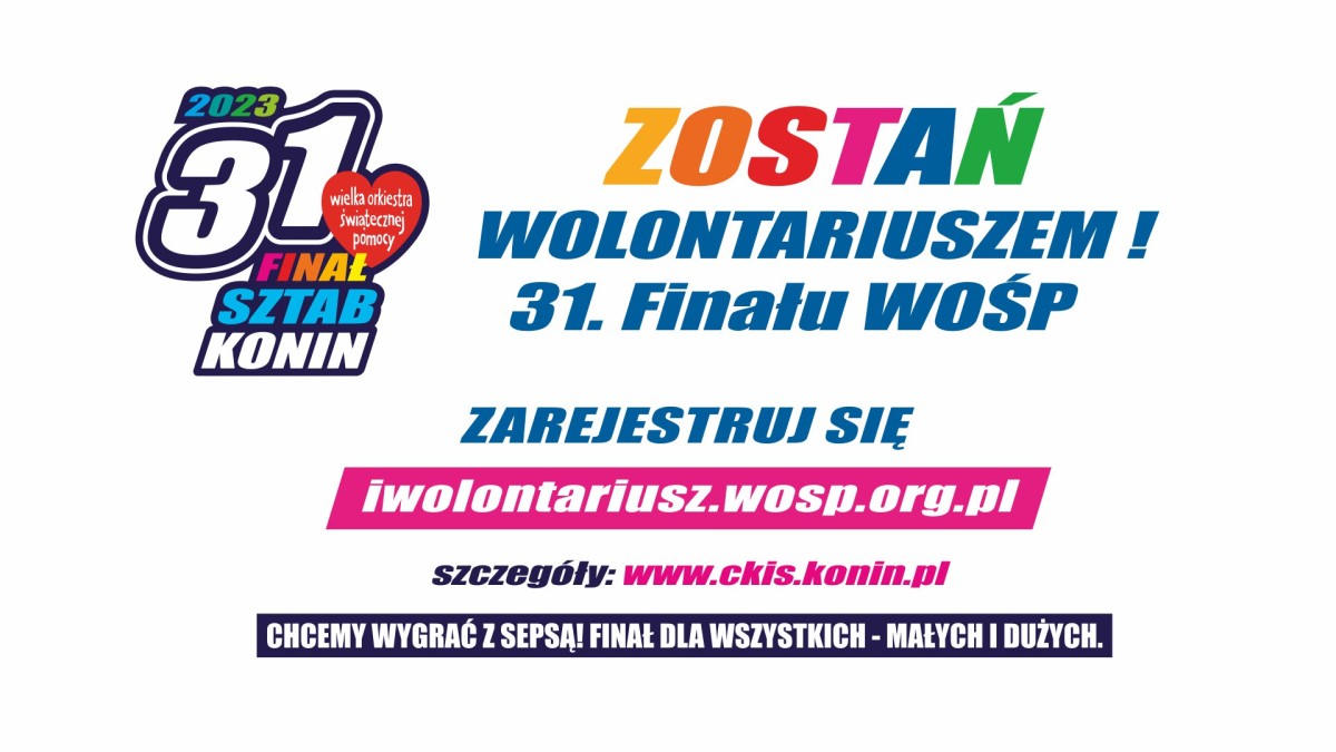 Rób z nami dobro! Zostań wolontariuszem 31. Finału WOŚP