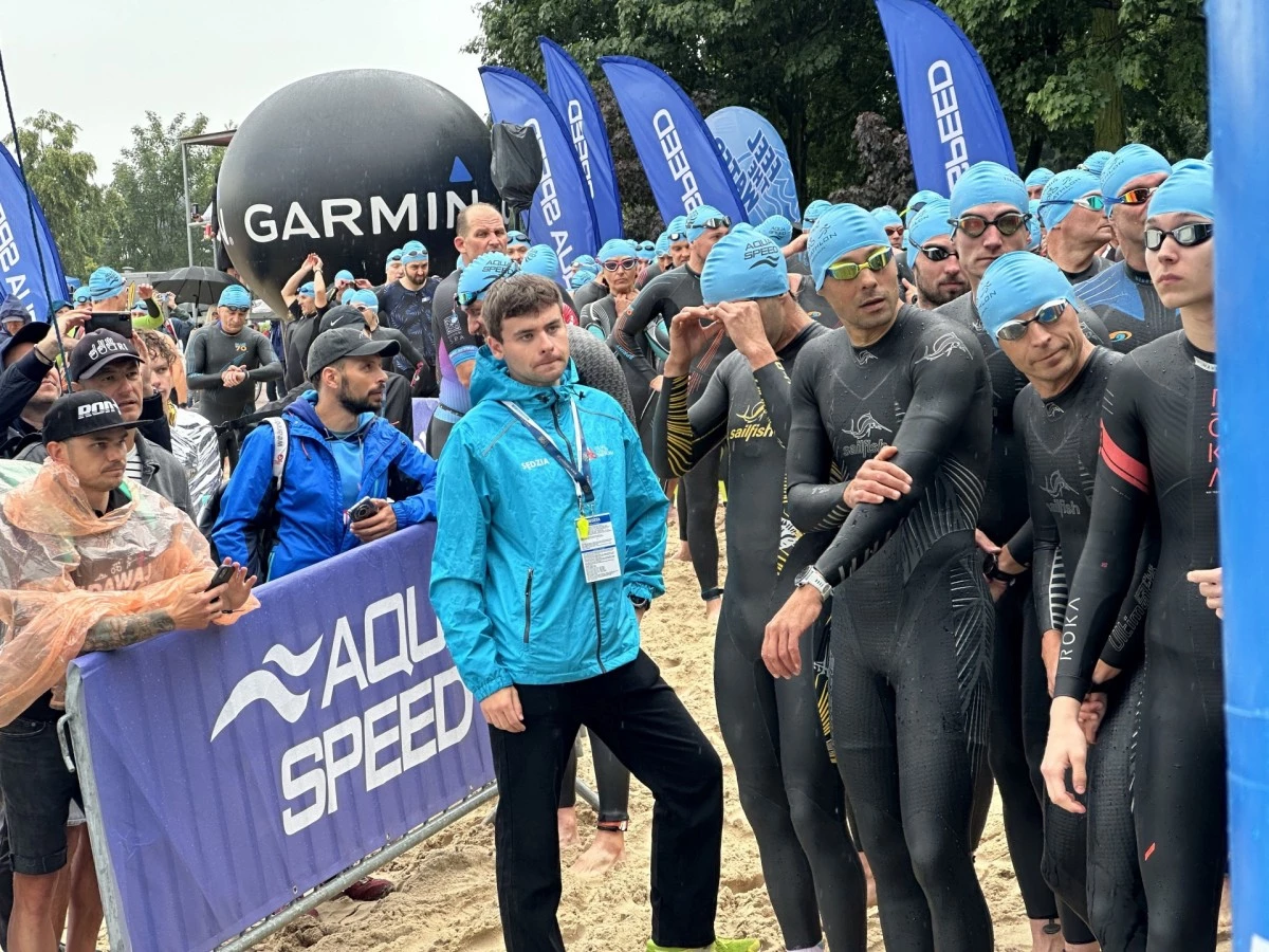 Sportowe zmagania w Ślesinie. Deszcz nie zatrzymał Garmin Iron Triathlon