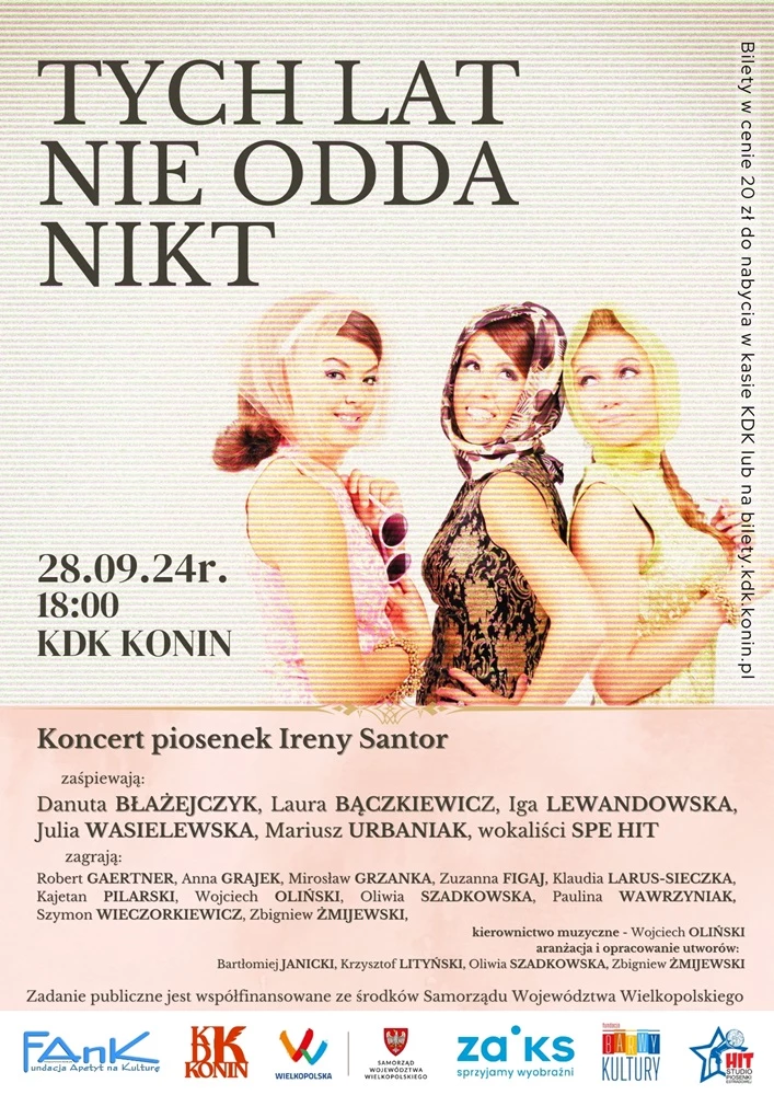 Koncert z piosenkami Ireny Santor w KDK