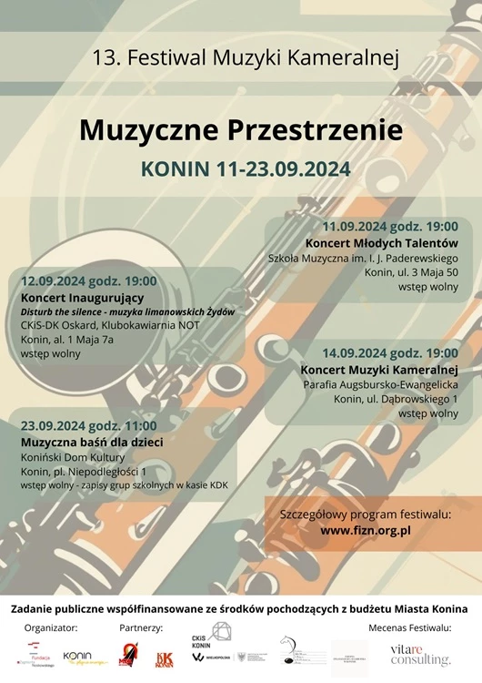 Festiwal Muzyki Kameralnej „Muzyczne Przestrzenie” – XIII edycja.