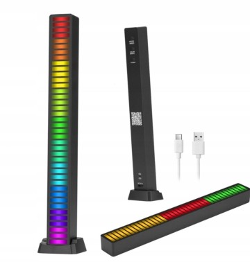 Equalizer RGB 32LED MUZYCZNE LAMPKI KOREKTOR GRAFICZNY DŹWIĘ